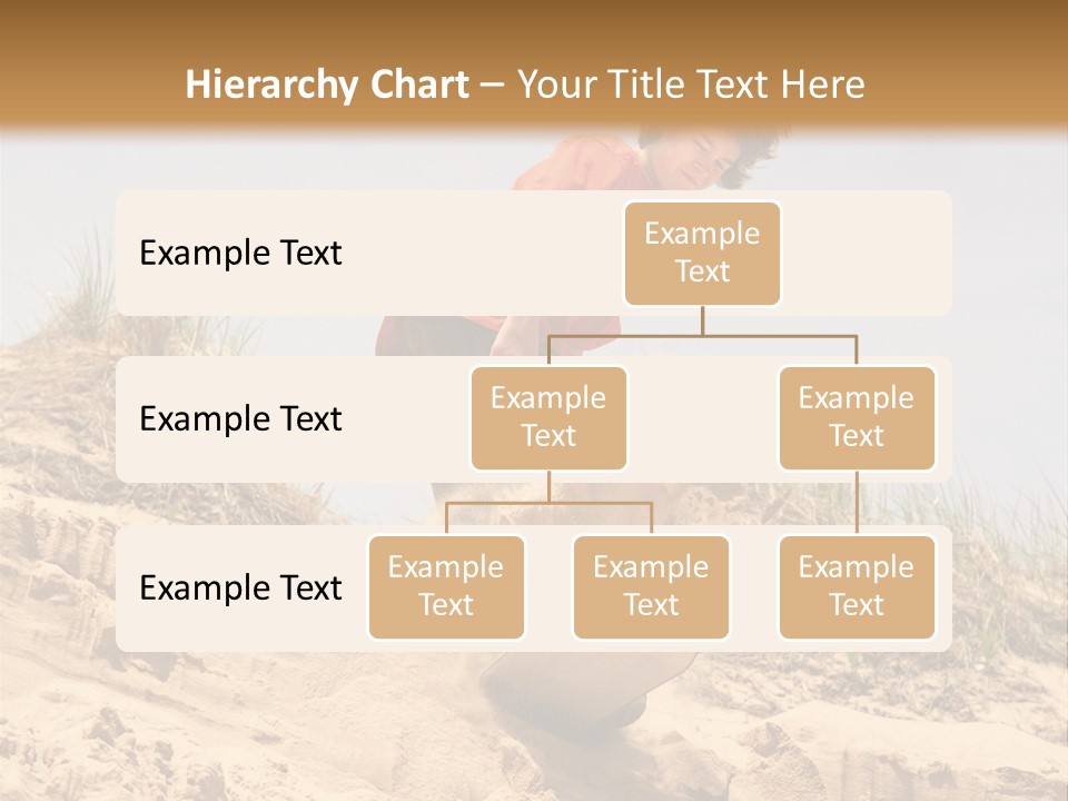 Teenager Sand Boarding Down A Sand Dune PowerPoint Template