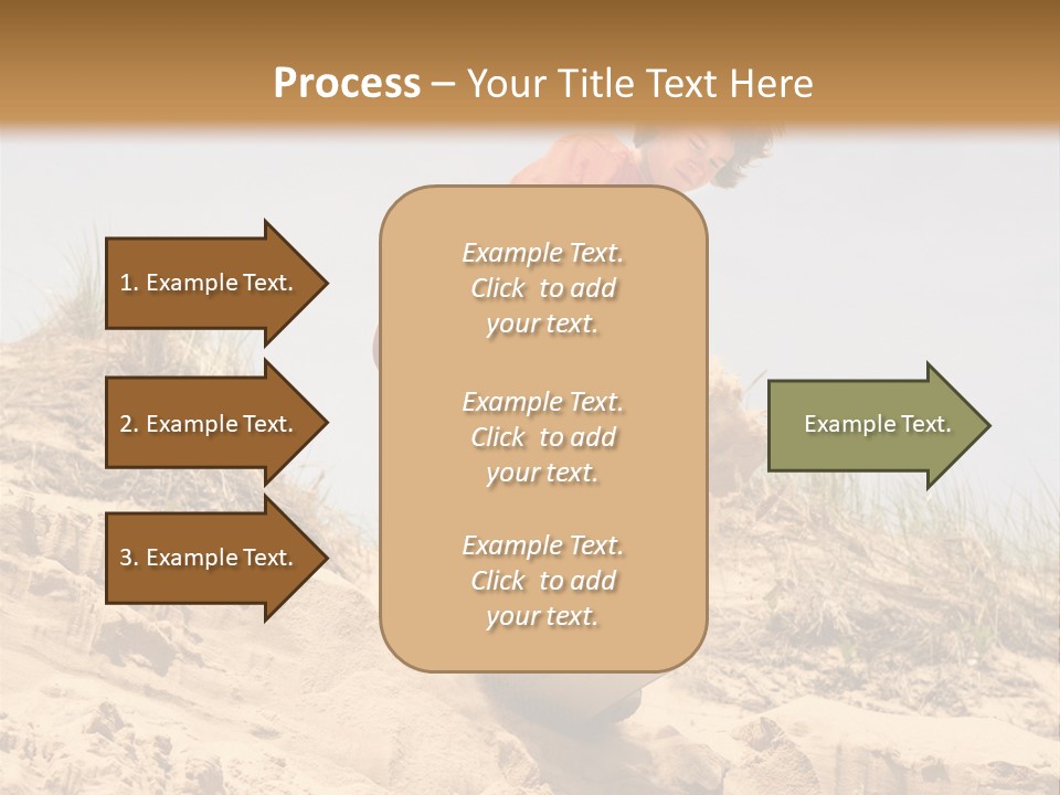 Teenager Sand Boarding Down A Sand Dune PowerPoint Template