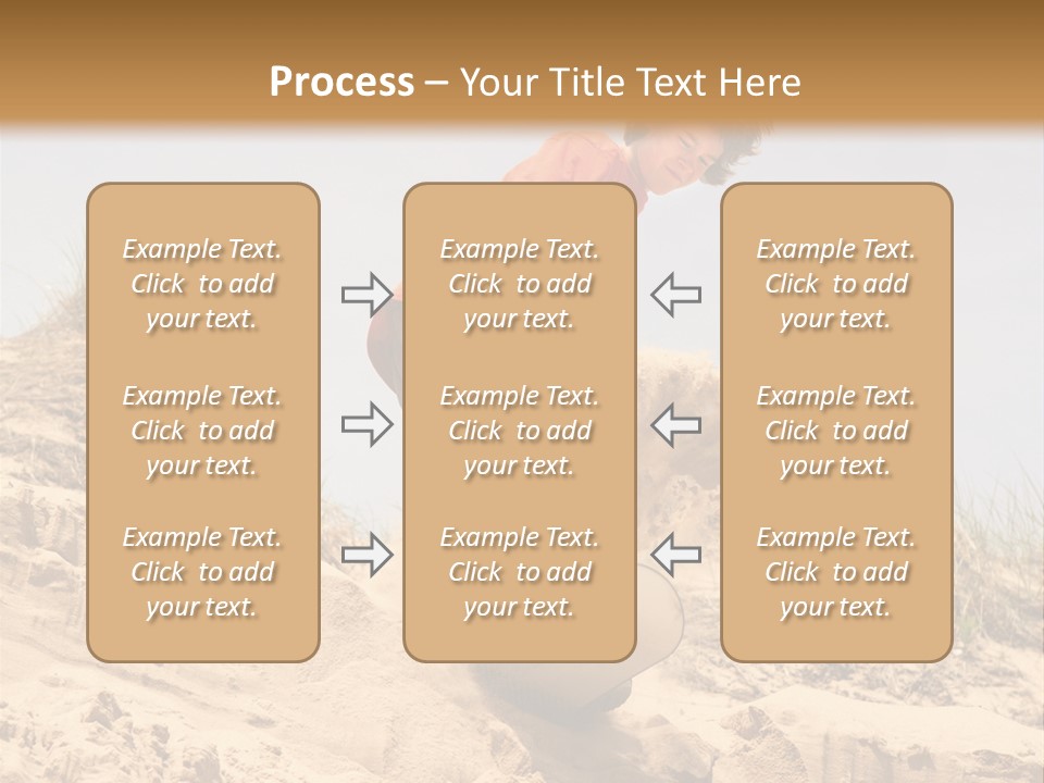 Teenager Sand Boarding Down A Sand Dune PowerPoint Template