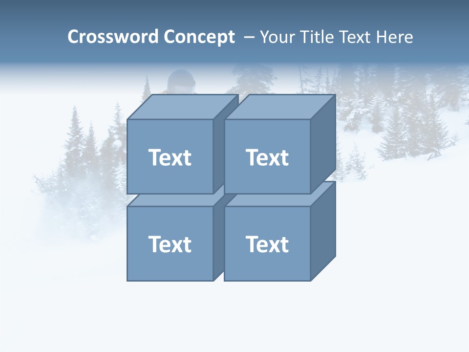 High Key Snowmobile Taken A Jump In Snow PowerPoint Template