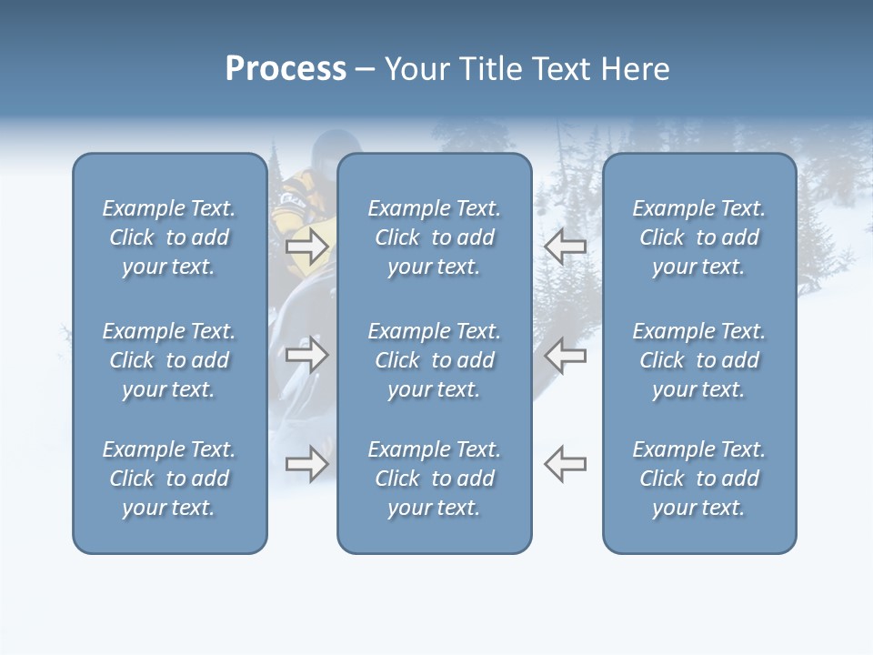 High Key Snowmobile Taken A Jump In Snow PowerPoint Template