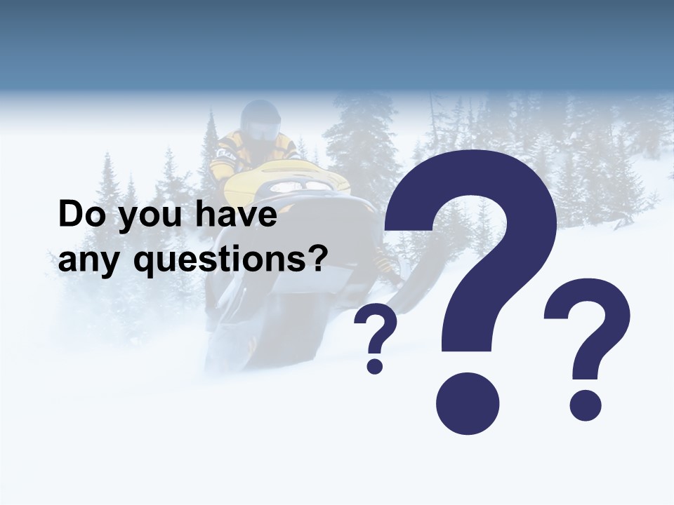 High Key Snowmobile Taken A Jump In Snow PowerPoint Template
