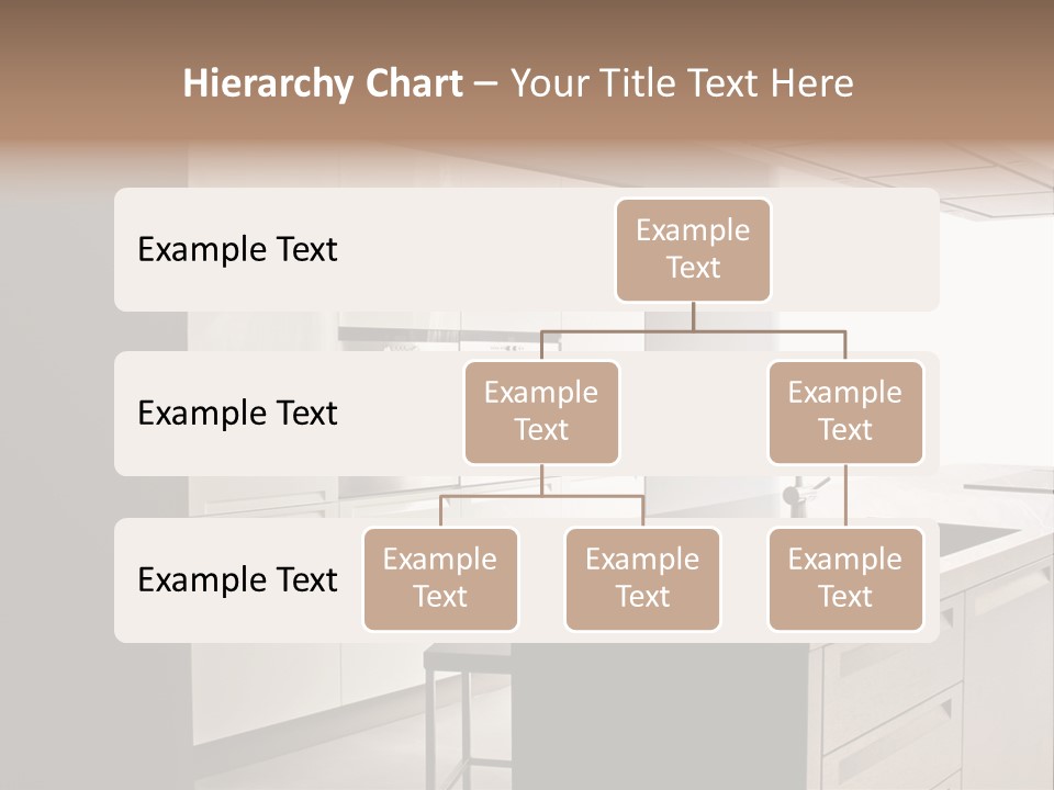 Interior Of Big White Kitchen In Apartment PowerPoint Template