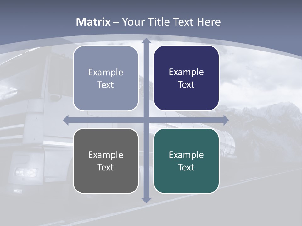 Truck Driving At Dusk/Motion Blur PowerPoint Template