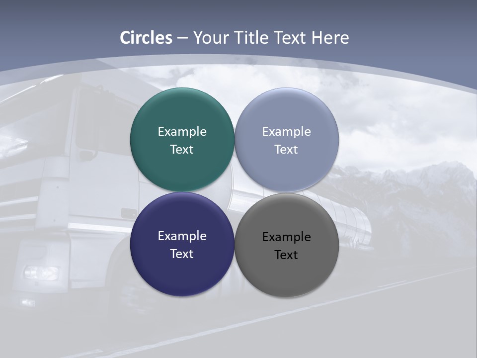 Truck Driving At Dusk/Motion Blur PowerPoint Template