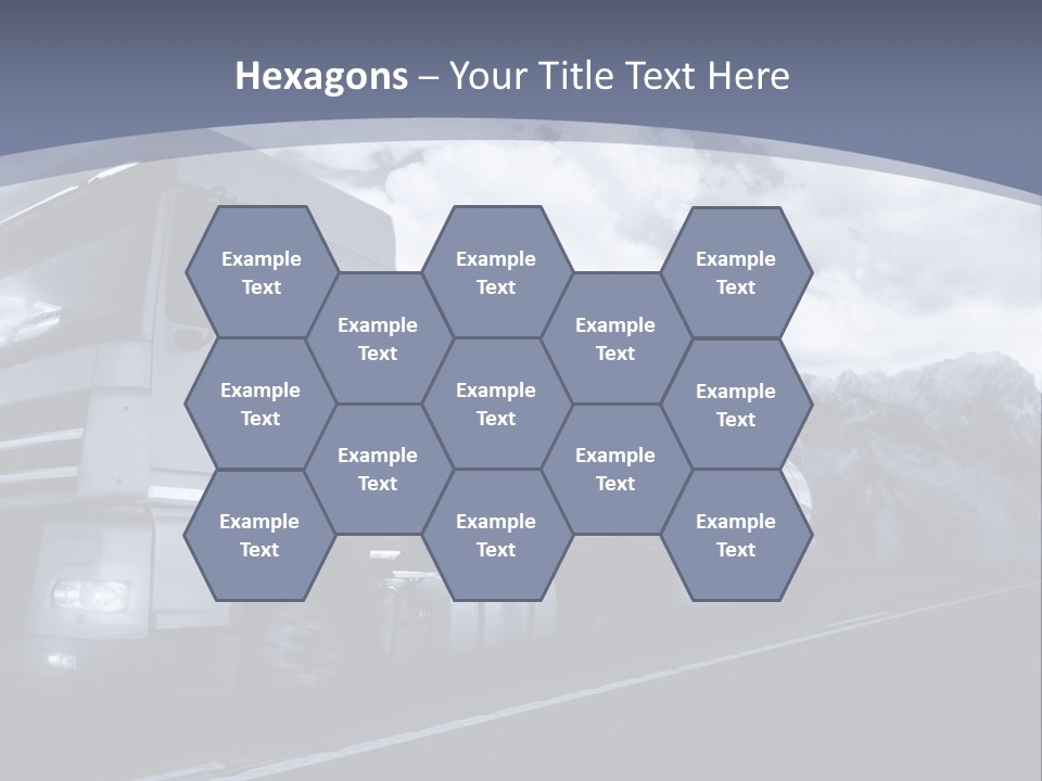 Truck Driving At Dusk/Motion Blur PowerPoint Template