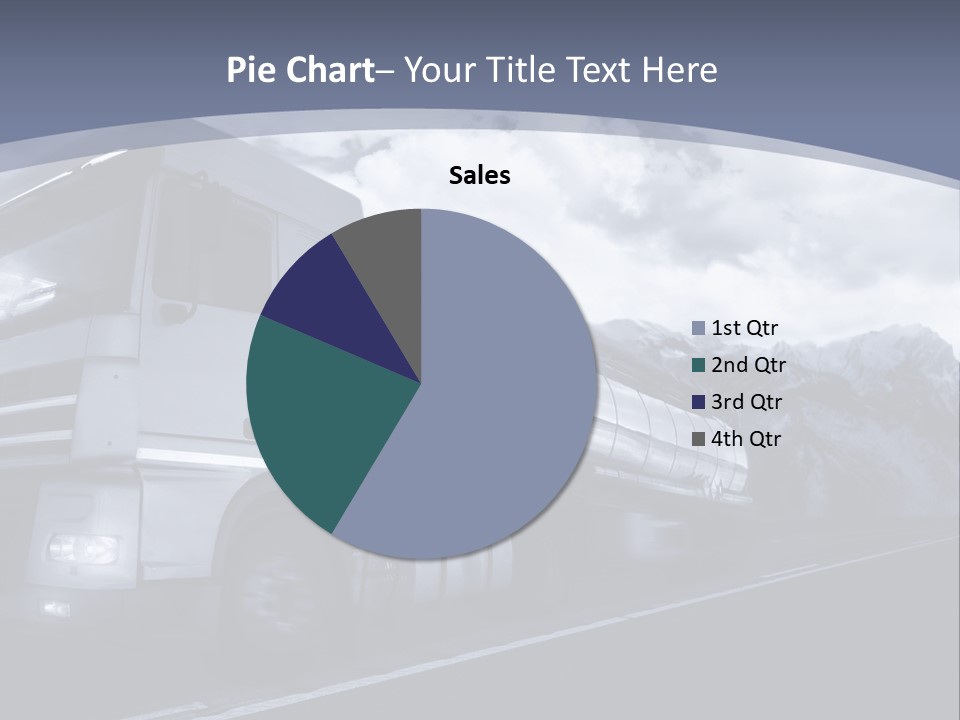 Truck Driving At Dusk/Motion Blur PowerPoint Template