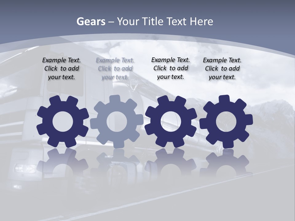 Truck Driving At Dusk/Motion Blur PowerPoint Template