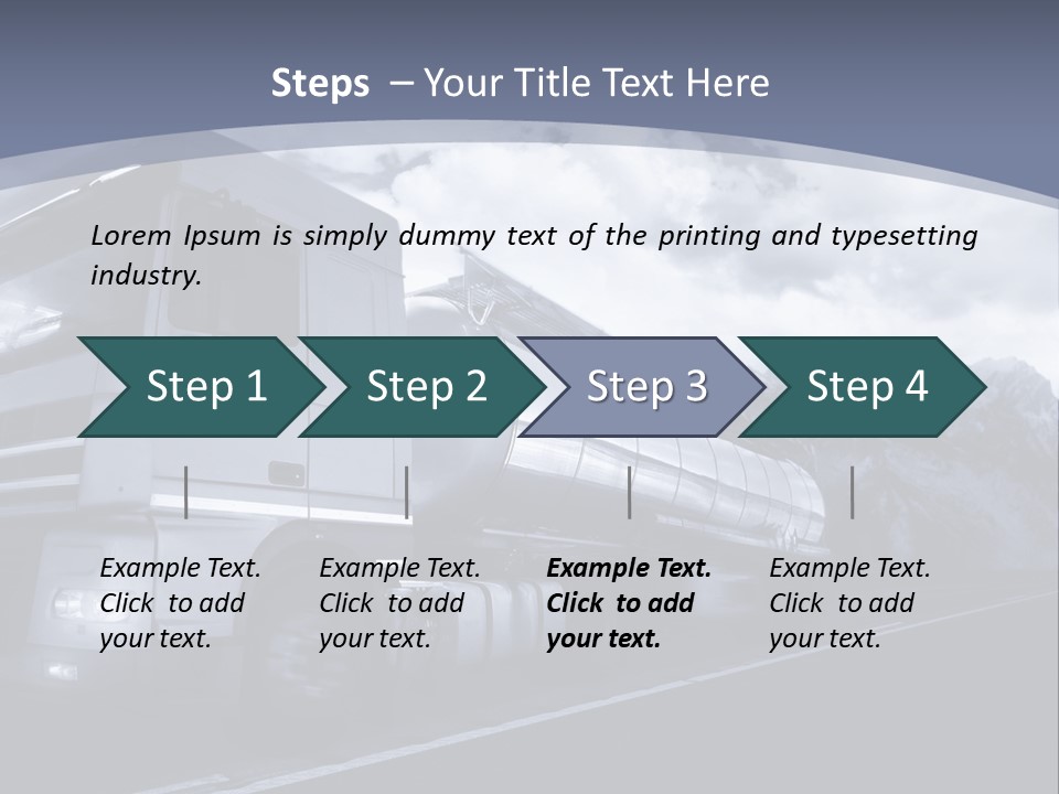 Truck Driving At Dusk/Motion Blur PowerPoint Template