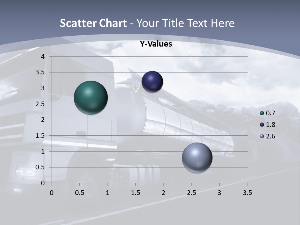 Truck Driving At Dusk/Motion Blur PowerPoint Template