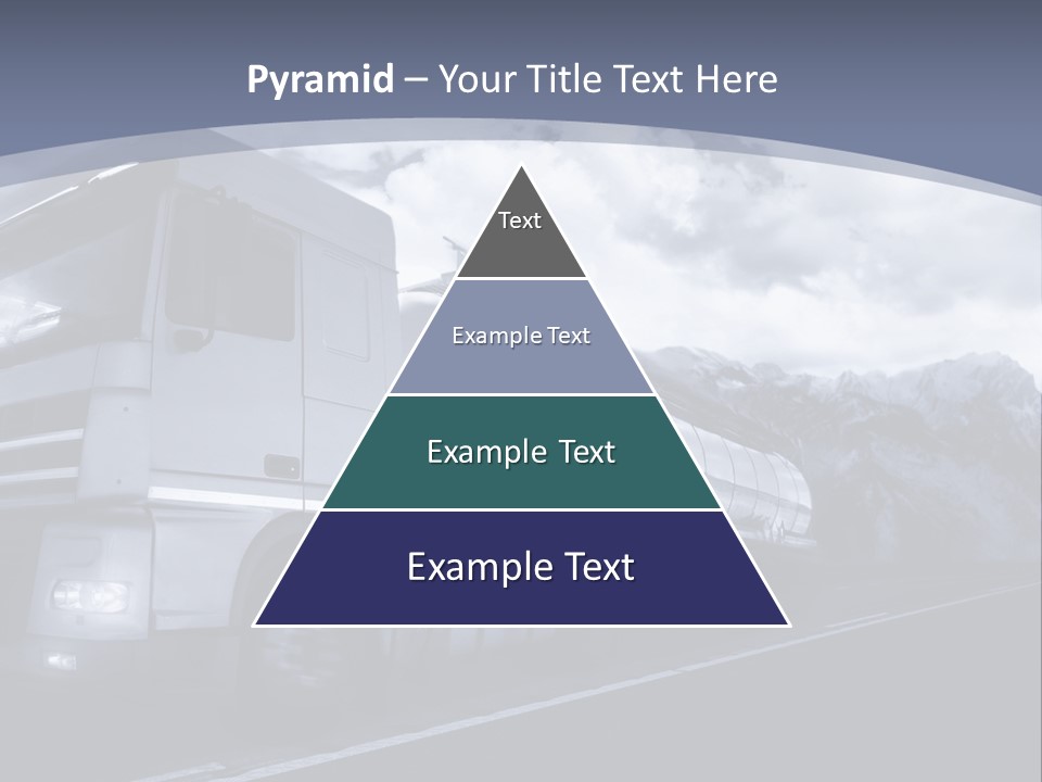 Truck Driving At Dusk/Motion Blur PowerPoint Template