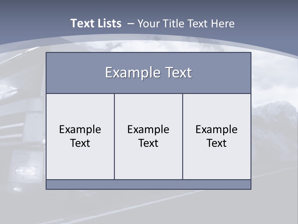 Truck Driving At Dusk/Motion Blur PowerPoint Template