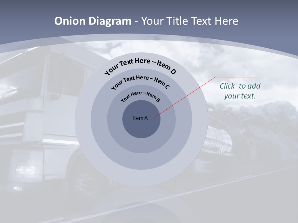 Truck Driving At Dusk/Motion Blur PowerPoint Template