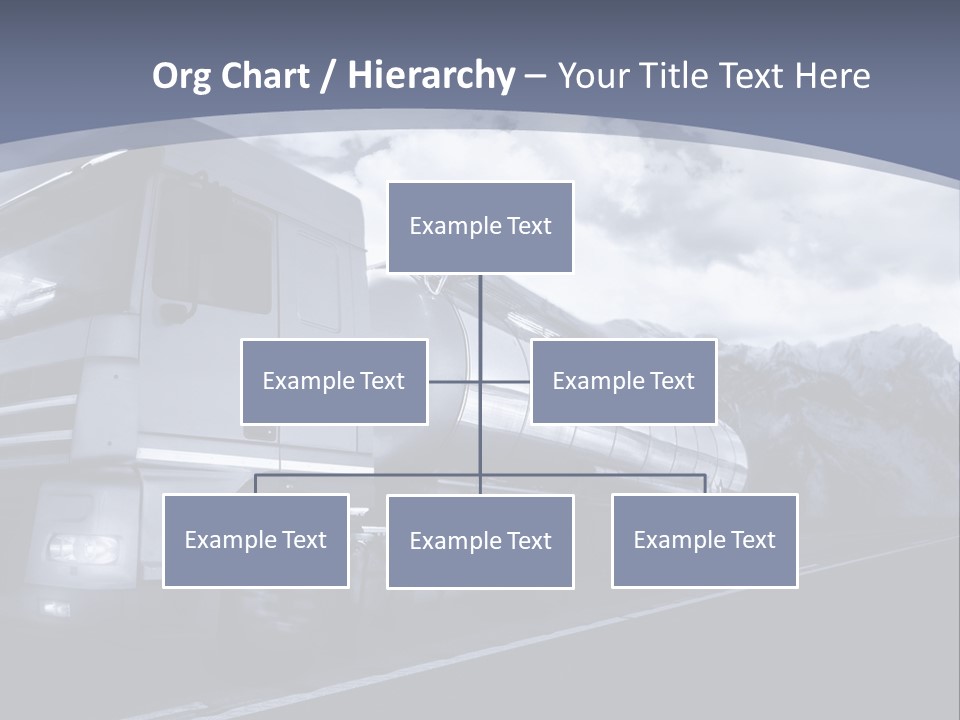 Truck Driving At Dusk/Motion Blur PowerPoint Template