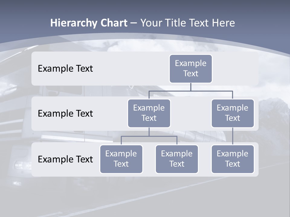 Truck Driving At Dusk/Motion Blur PowerPoint Template
