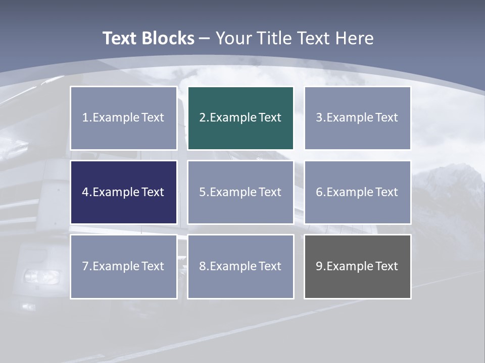 Truck Driving At Dusk/Motion Blur PowerPoint Template