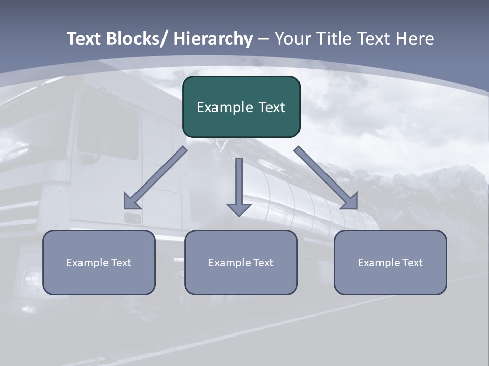 Truck Driving At Dusk/Motion Blur PowerPoint Template
