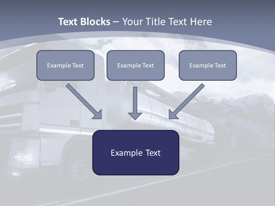 Truck Driving At Dusk/Motion Blur PowerPoint Template