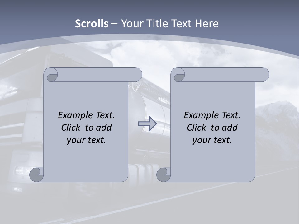Truck Driving At Dusk/Motion Blur PowerPoint Template