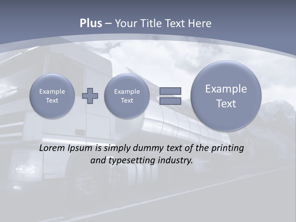 Truck Driving At Dusk/Motion Blur PowerPoint Template