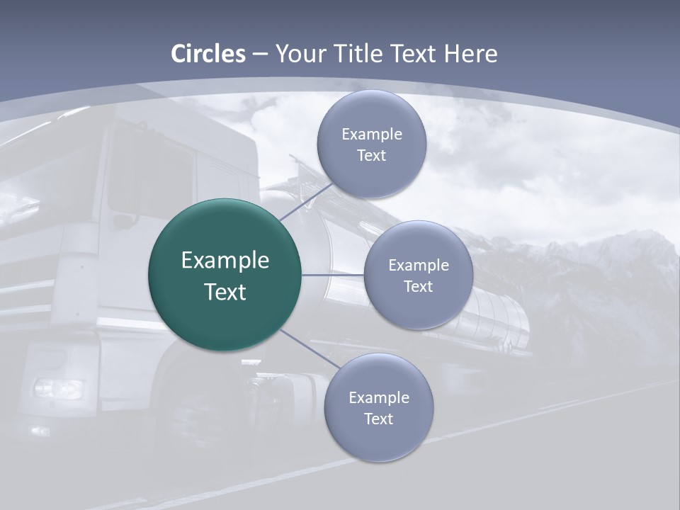 Truck Driving At Dusk/Motion Blur PowerPoint Template