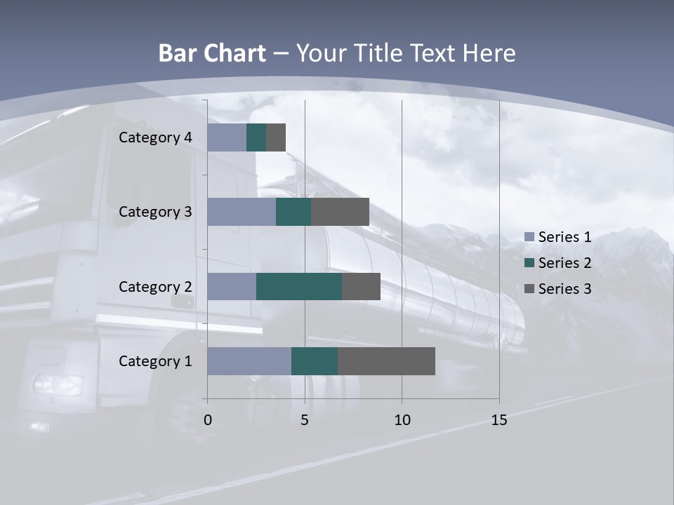 Truck Driving At Dusk/Motion Blur PowerPoint Template