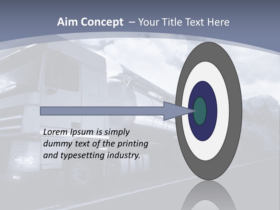 Truck Driving At Dusk/Motion Blur PowerPoint Template