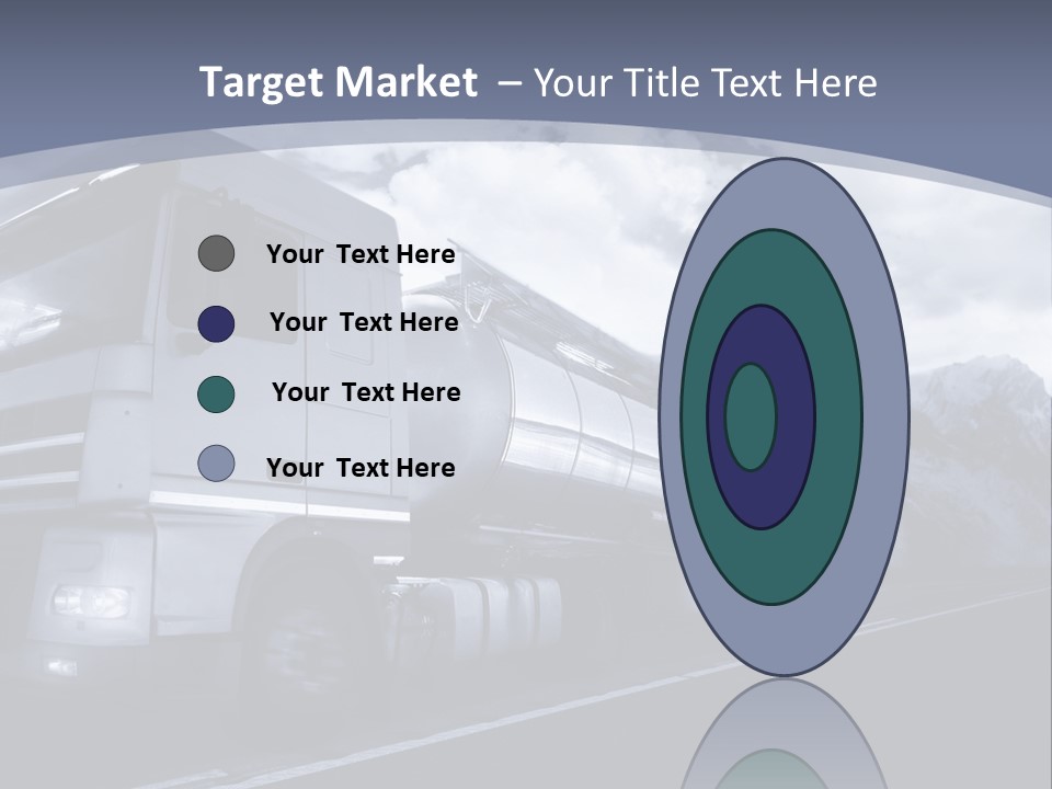 Truck Driving At Dusk/Motion Blur PowerPoint Template