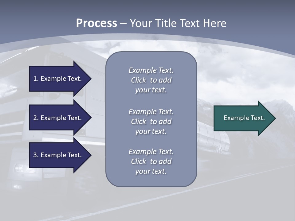 Truck Driving At Dusk/Motion Blur PowerPoint Template