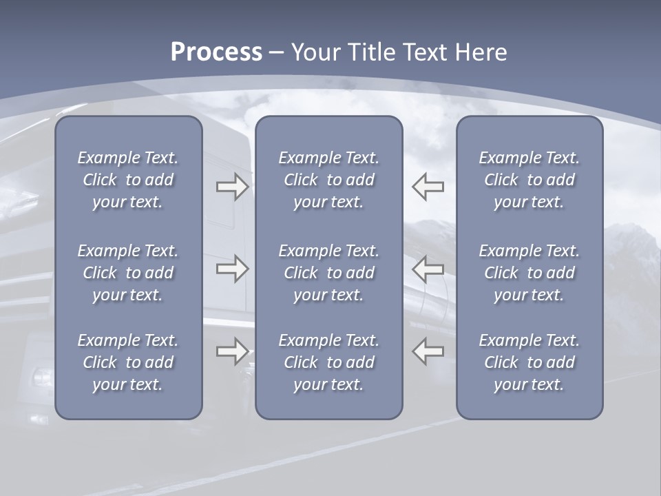 Truck Driving At Dusk/Motion Blur PowerPoint Template