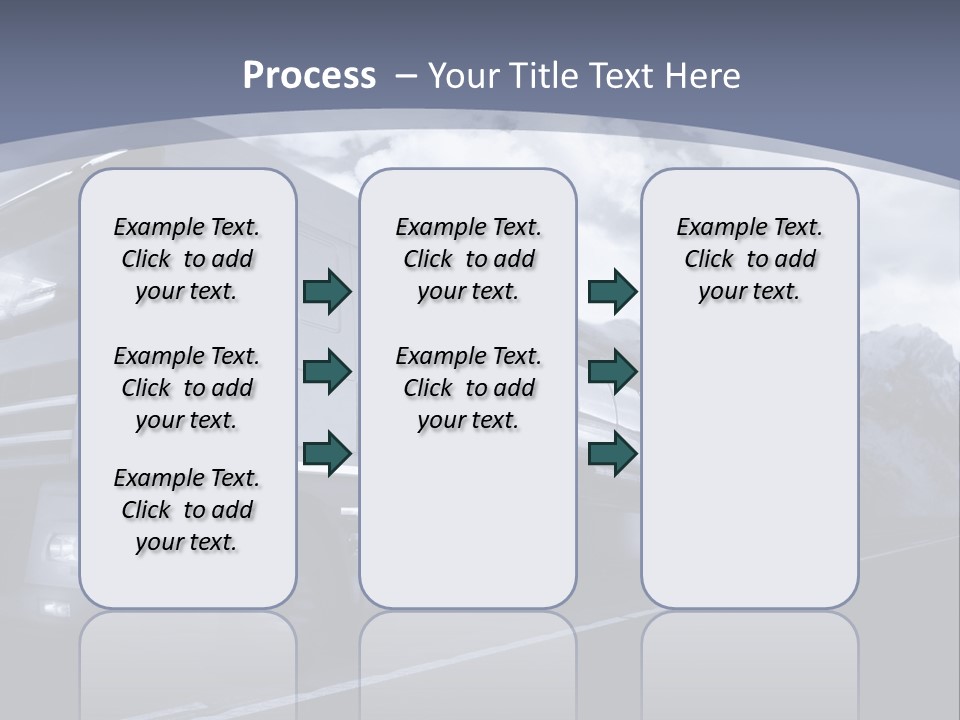 Truck Driving At Dusk/Motion Blur PowerPoint Template