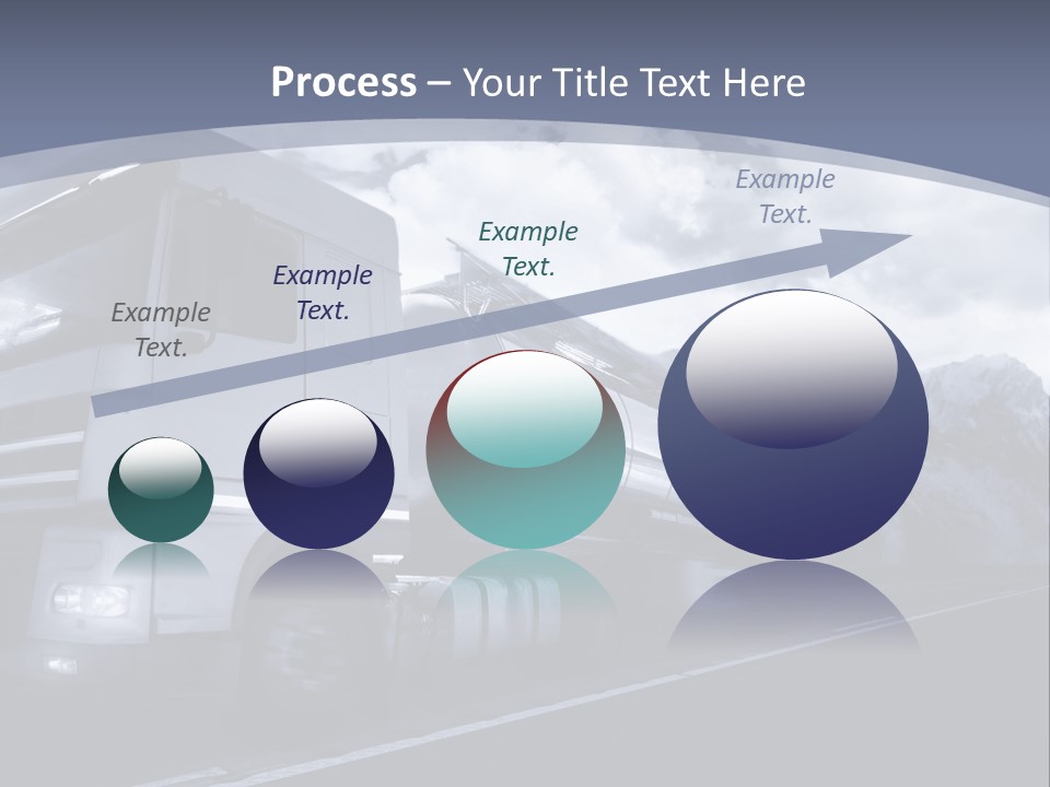 Truck Driving At Dusk/Motion Blur PowerPoint Template