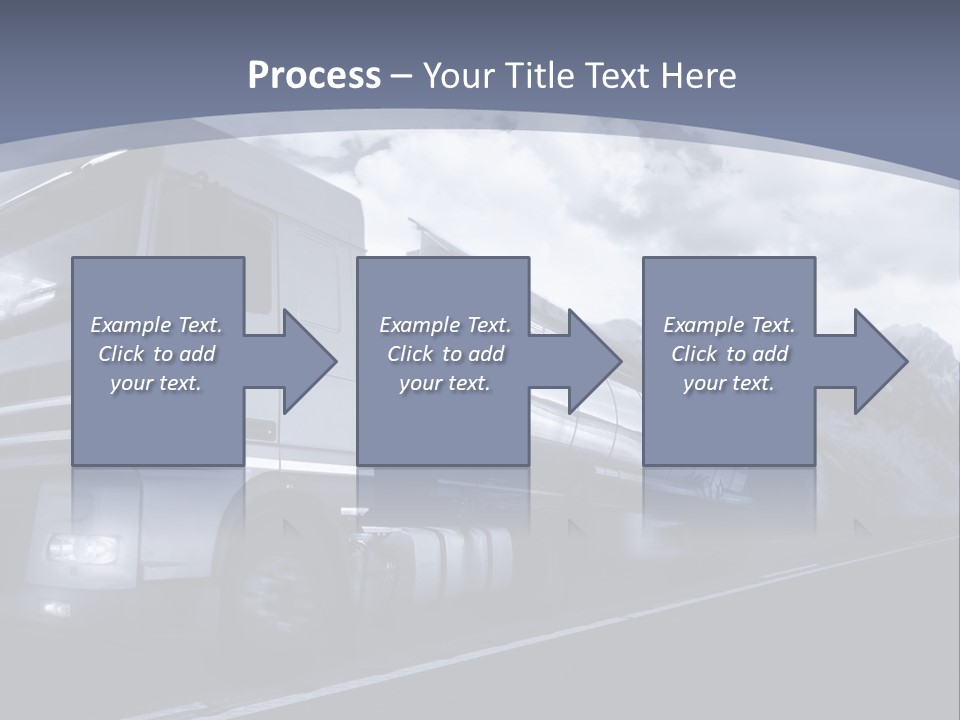 Truck Driving At Dusk/Motion Blur PowerPoint Template
