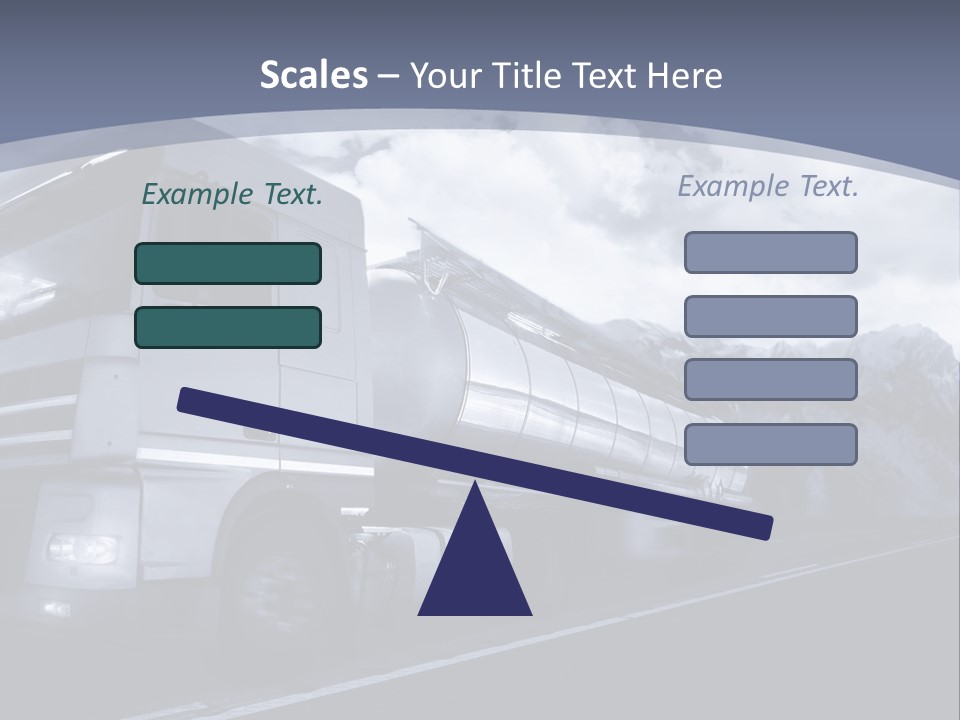 Truck Driving At Dusk/Motion Blur PowerPoint Template