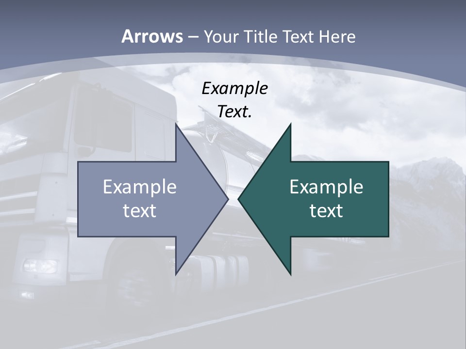 Truck Driving At Dusk/Motion Blur PowerPoint Template