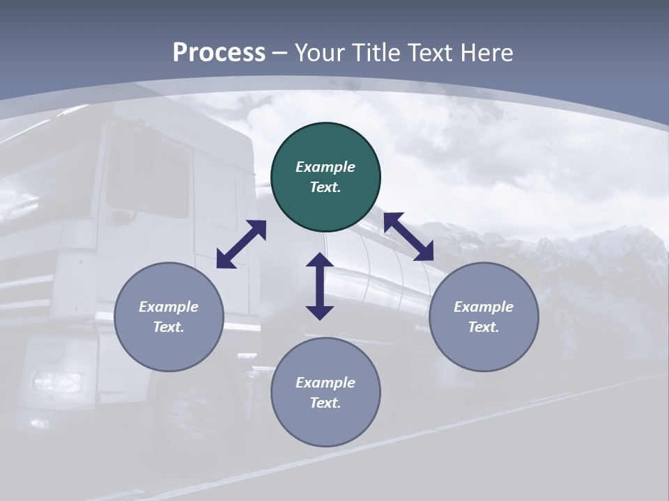 Truck Driving At Dusk/Motion Blur PowerPoint Template