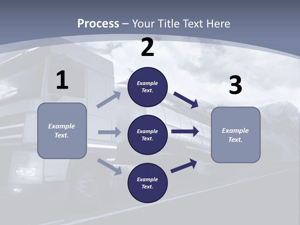 Truck Driving At Dusk/Motion Blur PowerPoint Template
