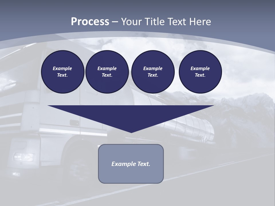 Truck Driving At Dusk/Motion Blur PowerPoint Template
