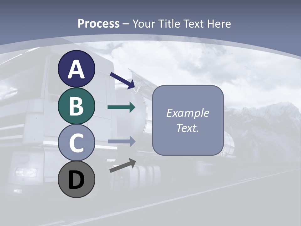Truck Driving At Dusk/Motion Blur PowerPoint Template