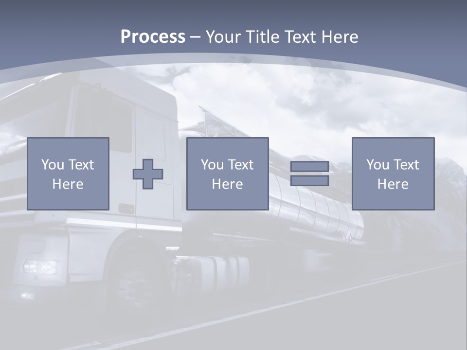 Truck Driving At Dusk/Motion Blur PowerPoint Template