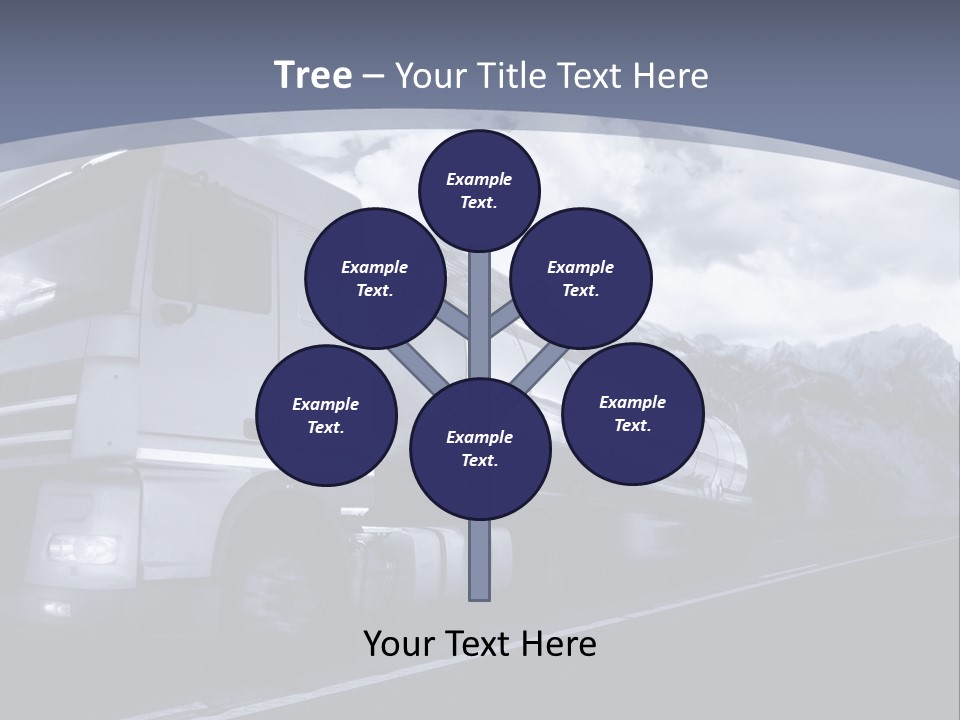 Truck Driving At Dusk/Motion Blur PowerPoint Template