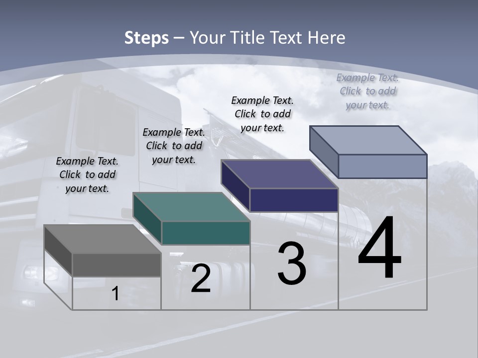 Truck Driving At Dusk/Motion Blur PowerPoint Template