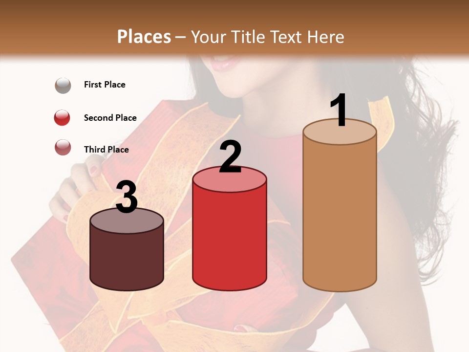 Sexy Girl Smiles And Holding A Gift In Packing PowerPoint Template