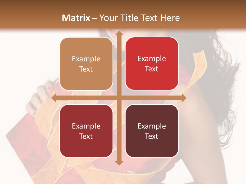 Sexy Girl Smiles And Holding A Gift In Packing PowerPoint Template