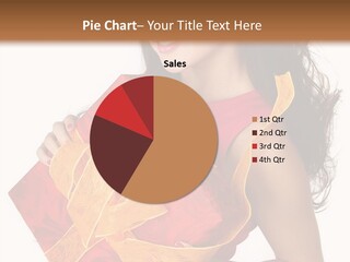 Sexy Girl Smiles And Holding A Gift In Packing PowerPoint Template