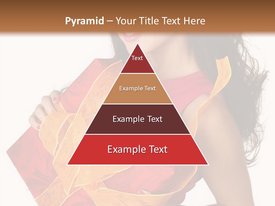 Sexy Girl Smiles And Holding A Gift In Packing PowerPoint Template