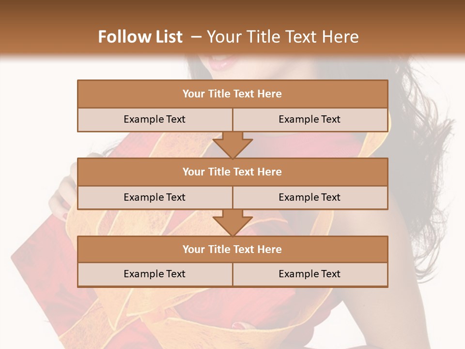 Sexy Girl Smiles And Holding A Gift In Packing PowerPoint Template