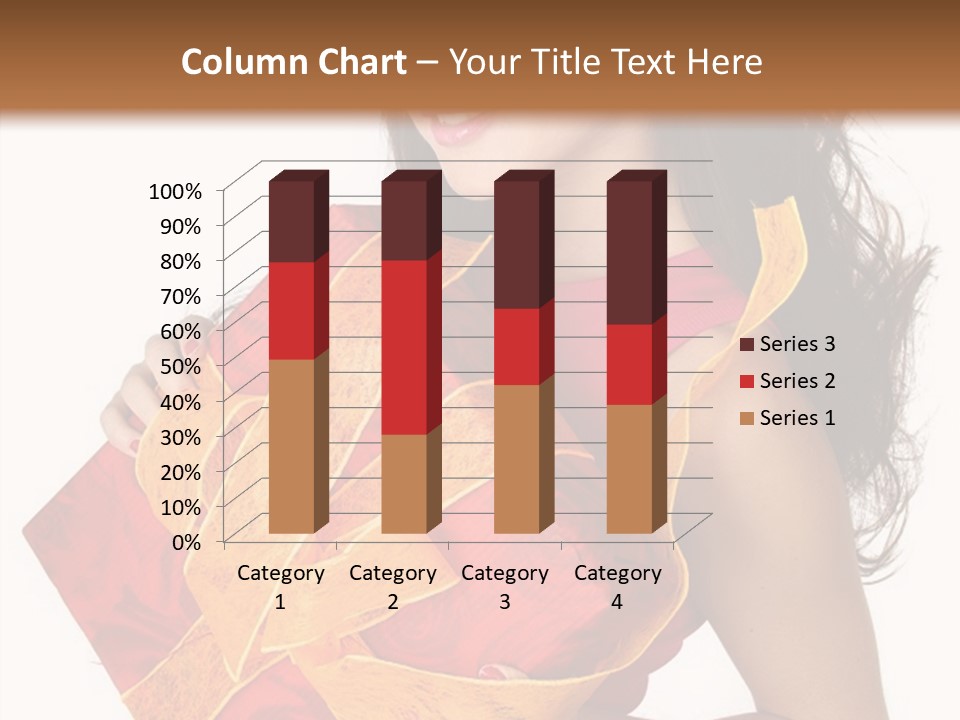 Sexy Girl Smiles And Holding A Gift In Packing PowerPoint Template