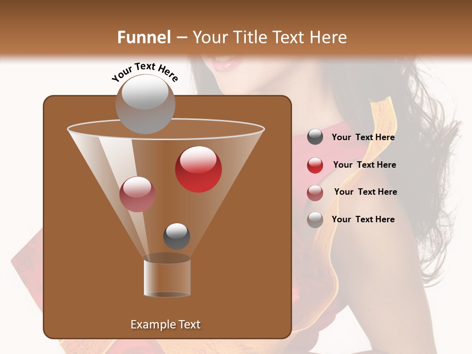 Sexy Girl Smiles And Holding A Gift In Packing PowerPoint Template