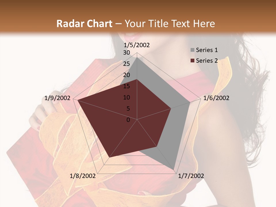 Sexy Girl Smiles And Holding A Gift In Packing PowerPoint Template